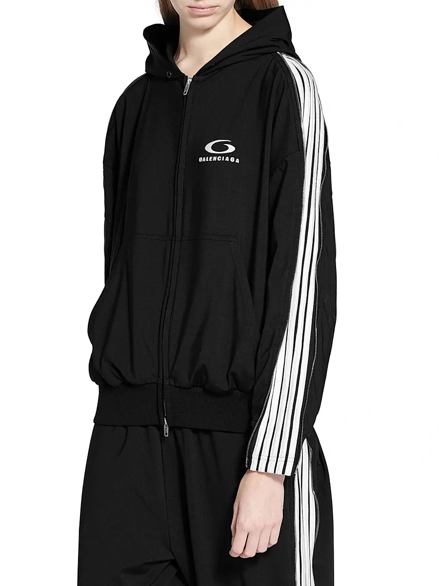 Balenciaga Women's Loop Sports Icon Zipped Zip-Up Hoodie | Thumbnail 3 Balenciaga Women's Loop Sports Icon Zipped Zip-Up Hoodie | Thumbnail 3