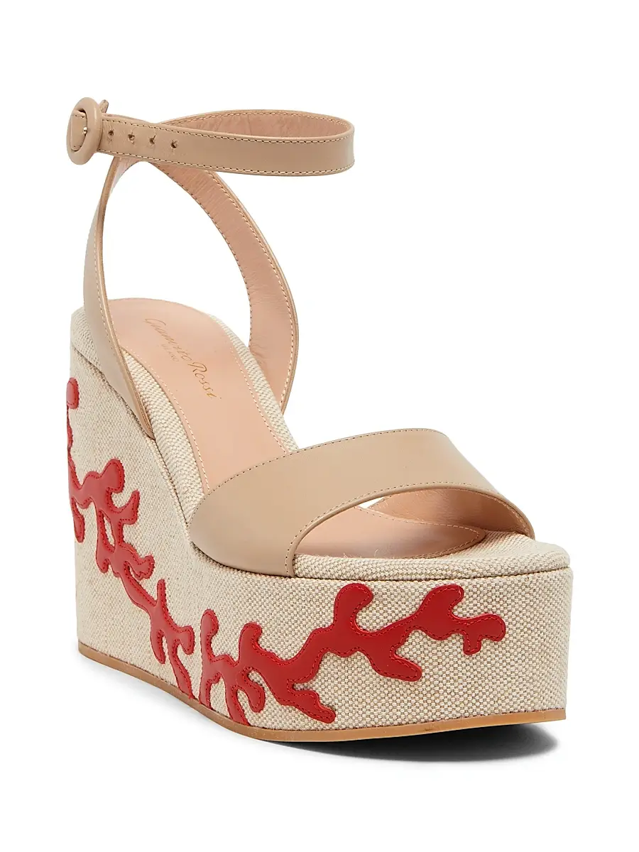 Gianvito Rossi Women's Paros 105MM Leather Platform Wedge Sandals | Thumbnail 2 Gianvito Rossi Women's Paros 105MM Leather Platform Wedge Sandals | Thumbnail 2