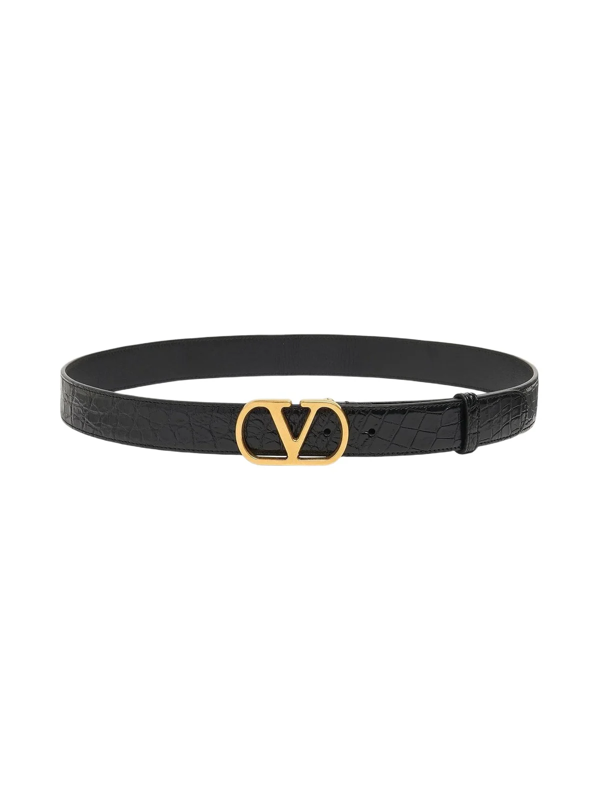 Men's VLogo Signature Crocodile Belt Men's VLogo Signature Crocodile Belt