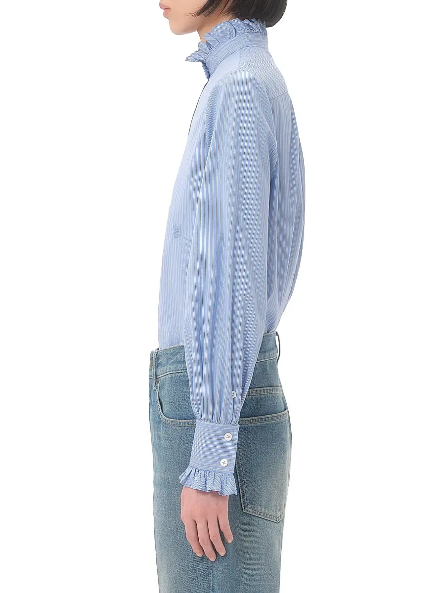 Valentino Women's Classic Stripe Popeline Shirt | Thumbnail 3