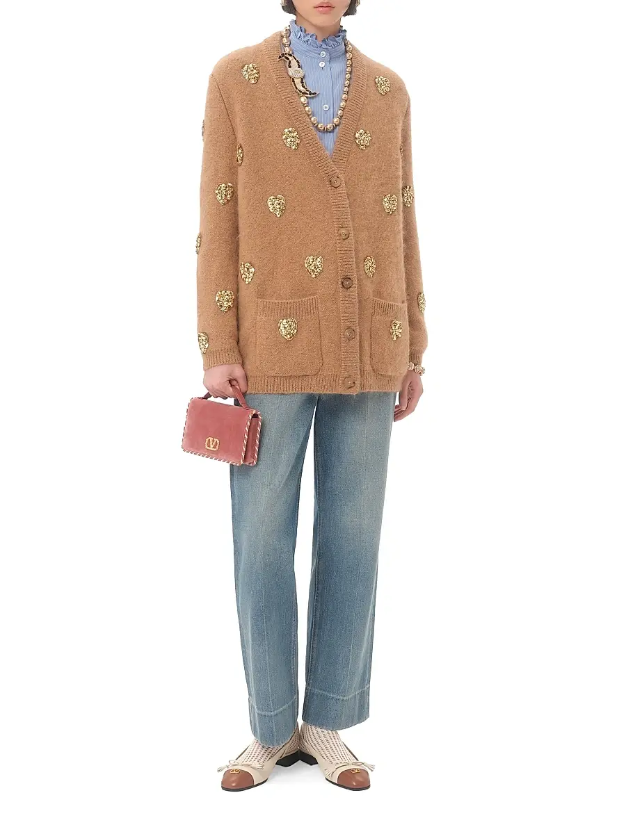 Valentino Women's Classic Stripe Popeline Shirt | Thumbnail 7