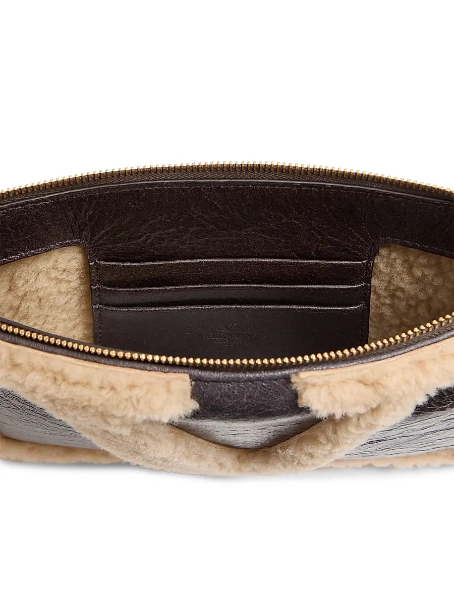 Valentino Garavani Women's Viva Superstar Sheepskin Pouch - Brown Beige | Thumbnail 5 Valentino Garavani Women's Viva Superstar Sheepskin Pouch - Brown Beige | Thumbnail 5