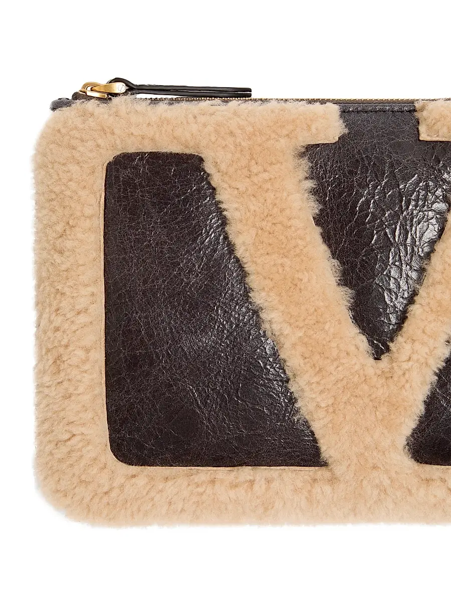 Valentino Garavani Women's Viva Superstar Sheepskin Pouch - Brown Beige | Thumbnail 6 Valentino Garavani Women's Viva Superstar Sheepskin Pouch - Brown Beige | Thumbnail 6