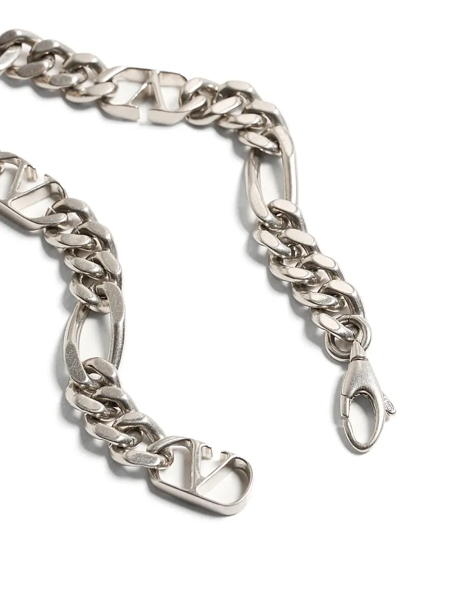 Valentino Men's Chez Bracelet in Metal, Enamel, and Swarovski Rhinestones - Palladium | Thumbnail 4 Valentino Men's Chez Bracelet in Metal, Enamel, and Swarovski Rhinestones - Palladium | Thumbnail 4