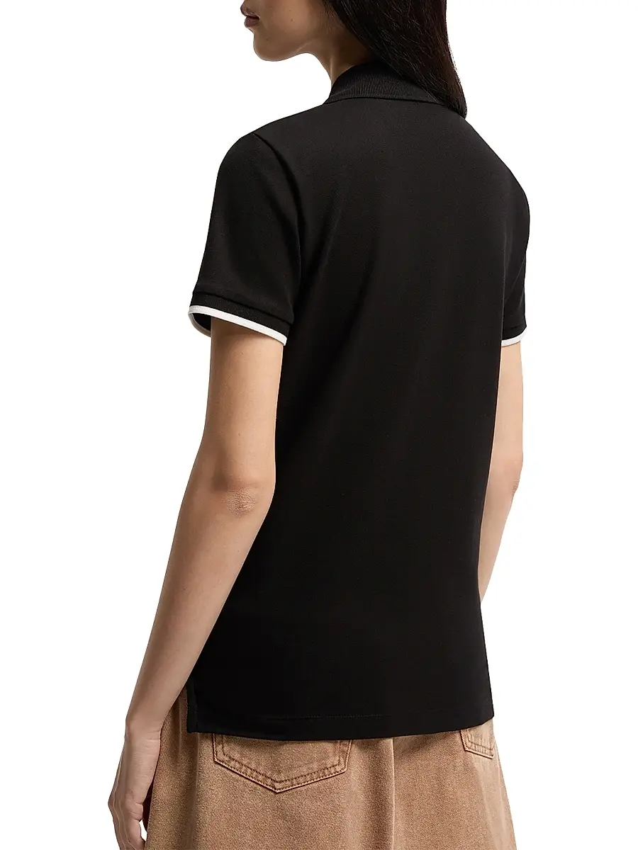 Moncler Women's Polo Shirt in Cotton Piquet | Thumbnail 2 Moncler Women's Polo Shirt in Cotton Piquet | Thumbnail 2