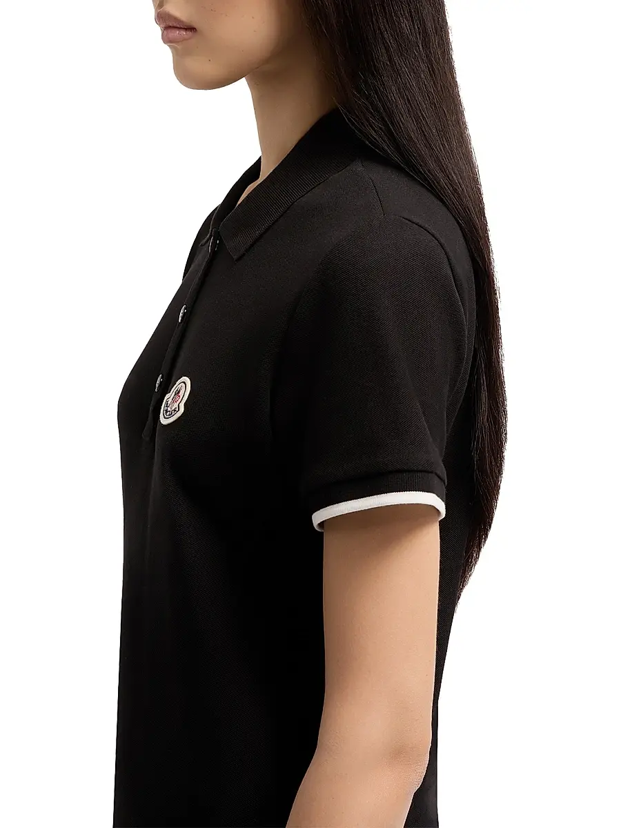 Moncler Women's Polo Shirt in Cotton Piquet | Thumbnail 3 Moncler Women's Polo Shirt in Cotton Piquet | Thumbnail 3