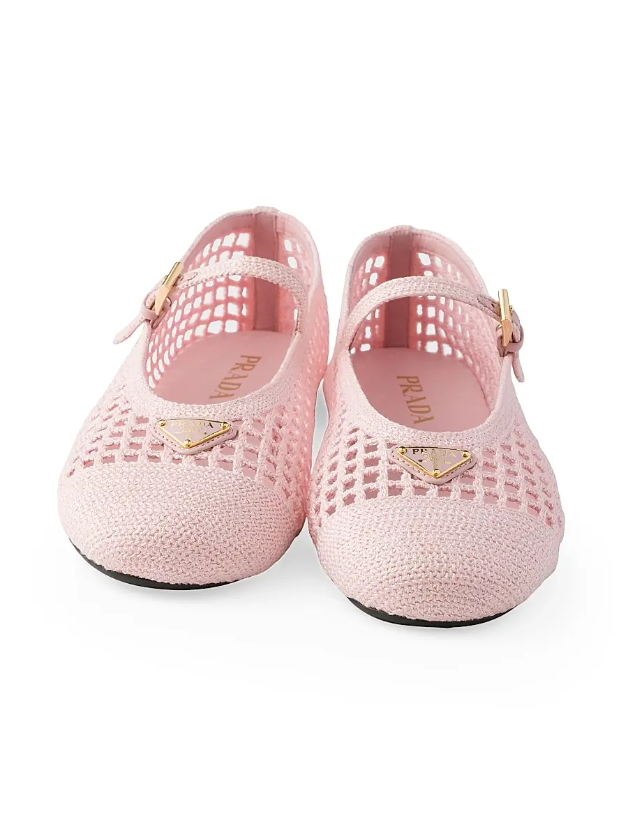 Prada Women's Crochet Ballerinas - Gold | Thumbnail 12 Prada Women's Crochet Ballerinas - Gold | Thumbnail 12