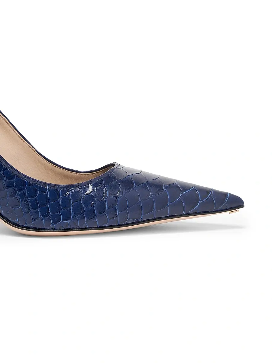 TOM FORD Women's 85MM Python-Embossed Stiletto Pumps - Sea Blue | Thumbnail 6 TOM FORD Women's 85MM Python-Embossed Stiletto Pumps - Sea Blue | Thumbnail 6