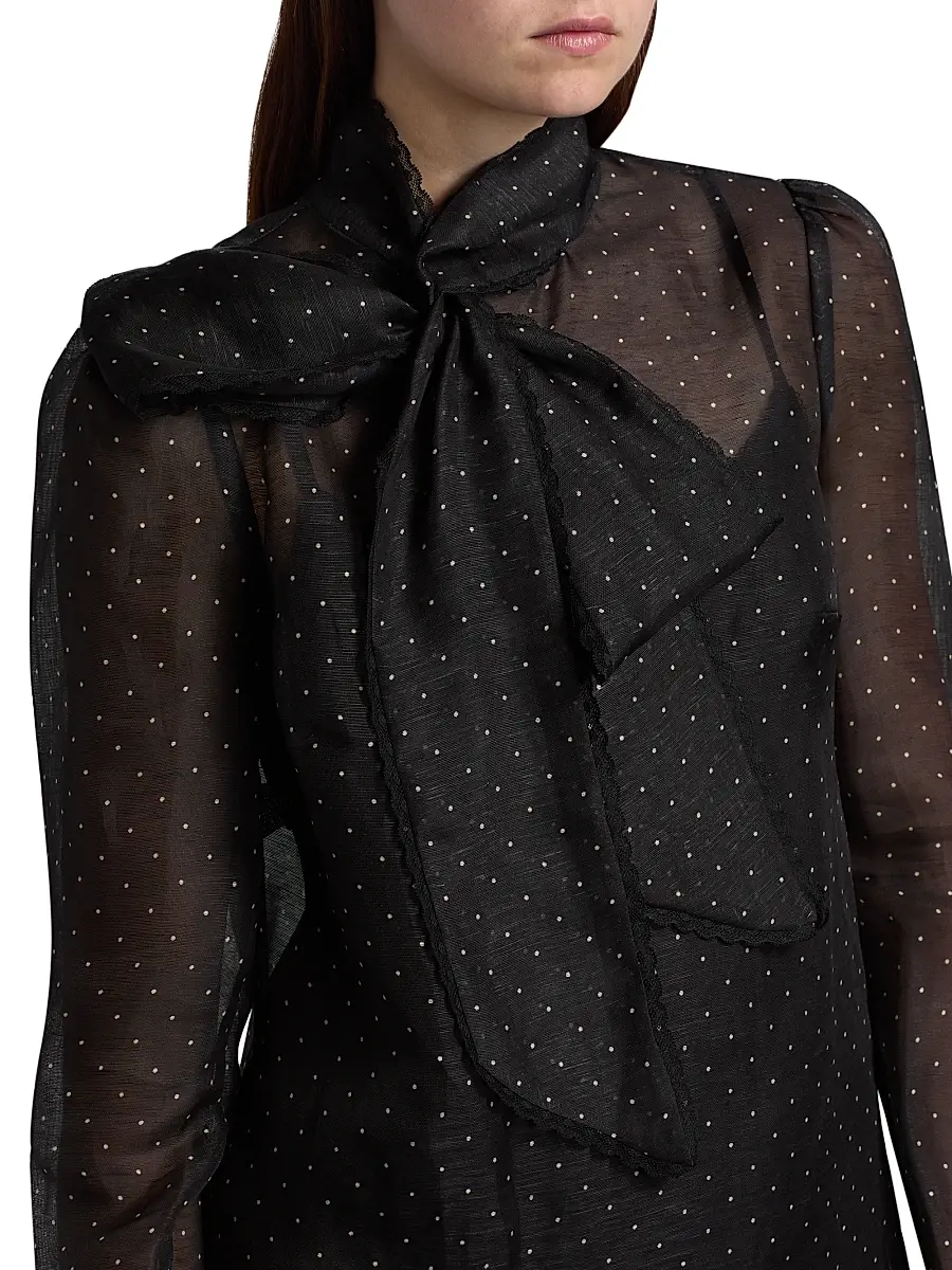 Zimmermann Women's Dream Polka Dot Tieneck Minidress | Thumbnail 6 Zimmermann Women's Dream Polka Dot Tieneck Minidress | Thumbnail 6