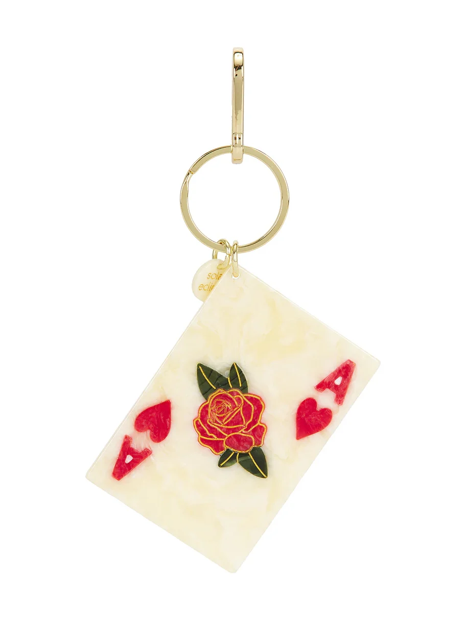 Hand-Painted Ace Of Hearts Bag Charm + Keychain