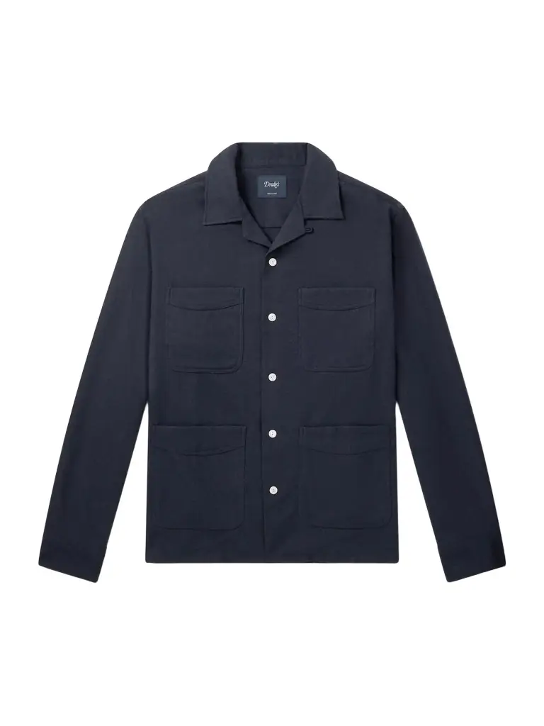 Drake's Convertible-Collar Wool Shirt - Men | Image 1 Drake's Convertible-Collar Wool Shirt - Men | Image 1