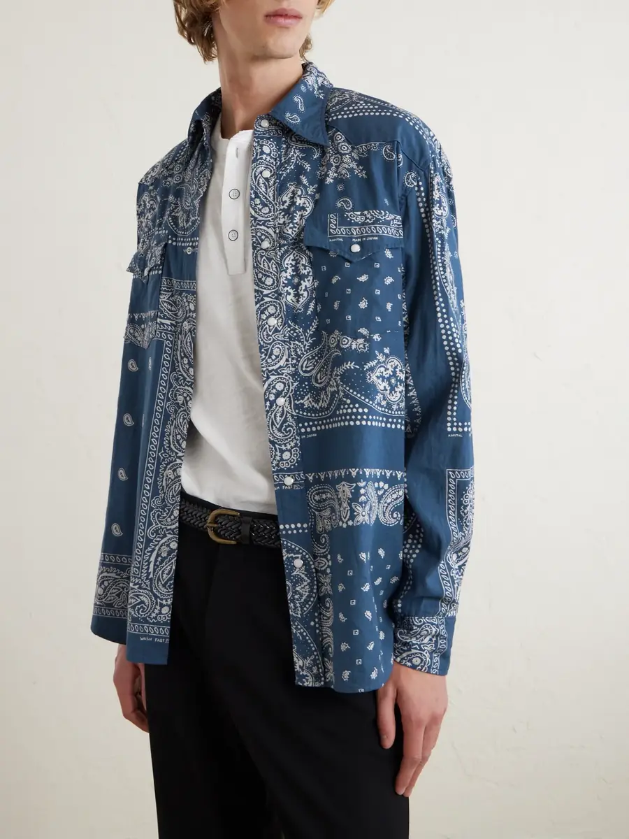KAPITAL Bandana-Print Cotton Shirt - Men | Thumbnail 3