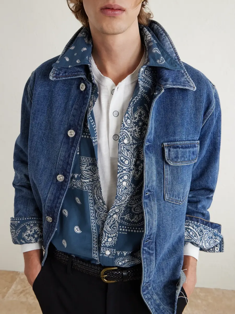 KAPITAL Bandana-Print Cotton Shirt - Men | Thumbnail 5