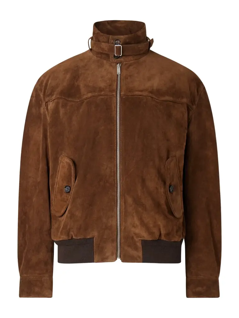 McQueen Panelled Suede Harrington Jacket - Men | Image 1 McQueen Panelled Suede Harrington Jacket - Men | Image 1
