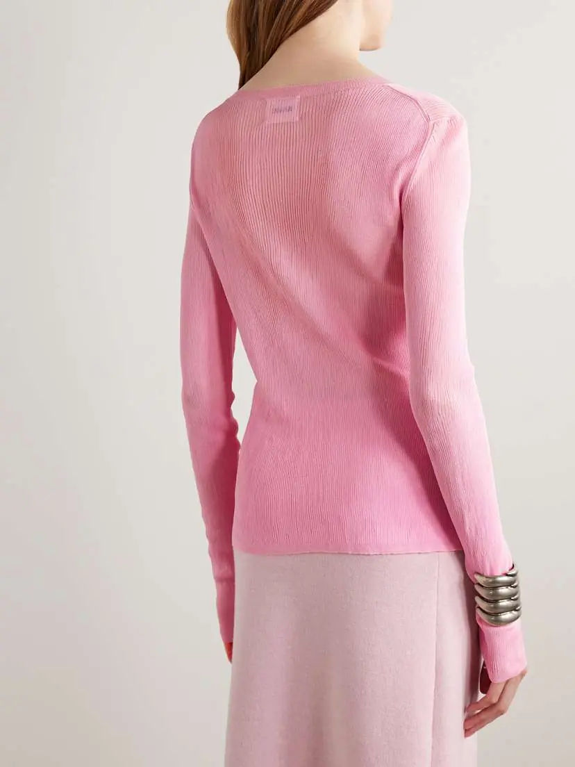 Khaite Mosi Ribbed Silk Top | Thumbnail 4 Khaite Mosi Ribbed Silk Top | Thumbnail 4