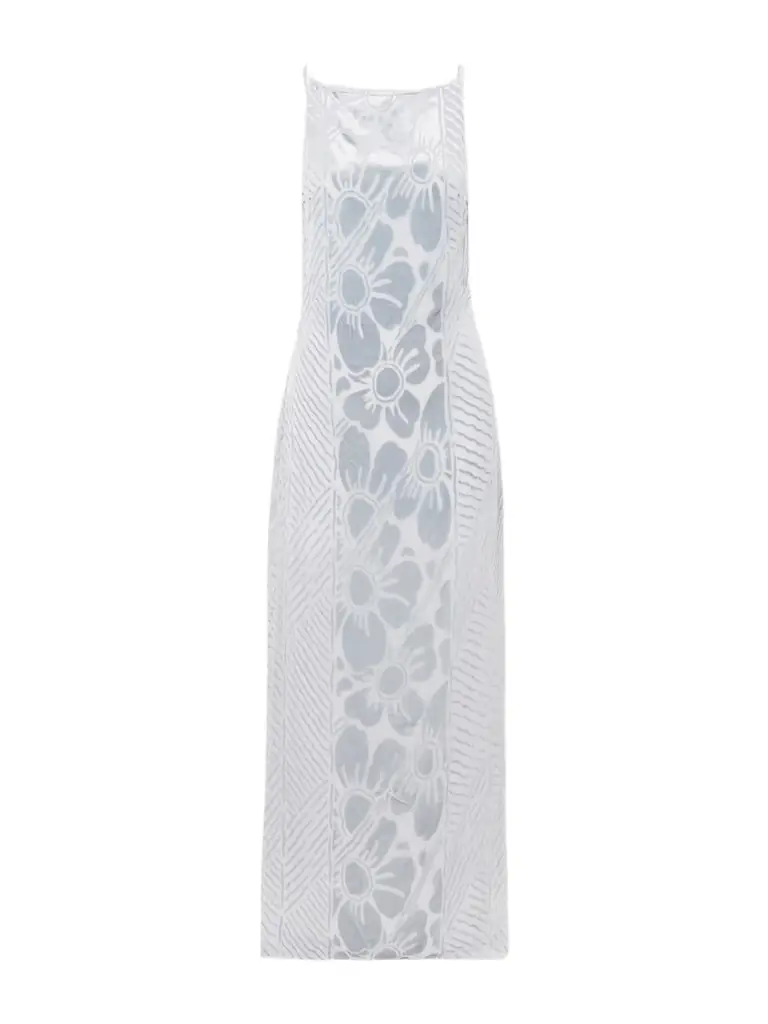 SIR. Ventura Open-back Floral Devoré-velvet Gown | Image 1 SIR. Ventura Open-back Floral Devoré-velvet Gown | Image 1