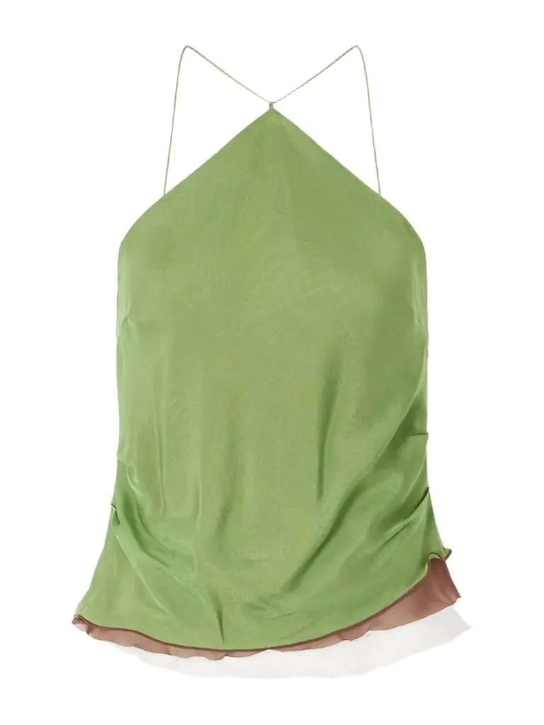 SIR. Danica Layered Silk-chiffon Halterneck Top | Image 1 SIR. Danica Layered Silk-chiffon Halterneck Top | Image 1