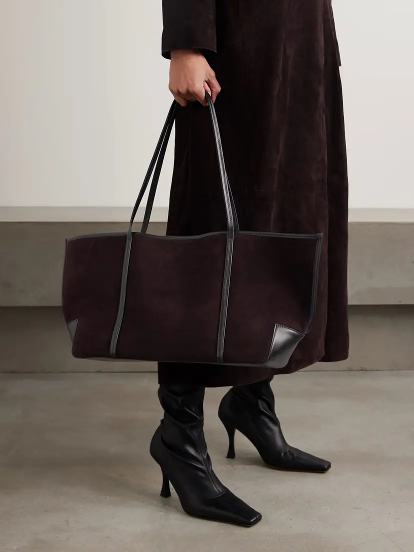 St. Agni Bateau Leather-trimmed Suede Tote | Thumbnail 2 St. Agni Bateau Leather-trimmed Suede Tote | Thumbnail 2