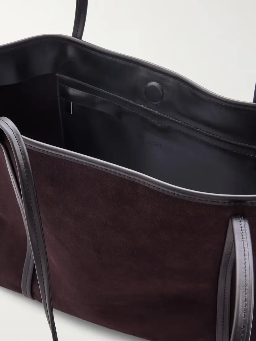 St. Agni Bateau Leather-trimmed Suede Tote | Thumbnail 5 St. Agni Bateau Leather-trimmed Suede Tote | Thumbnail 5