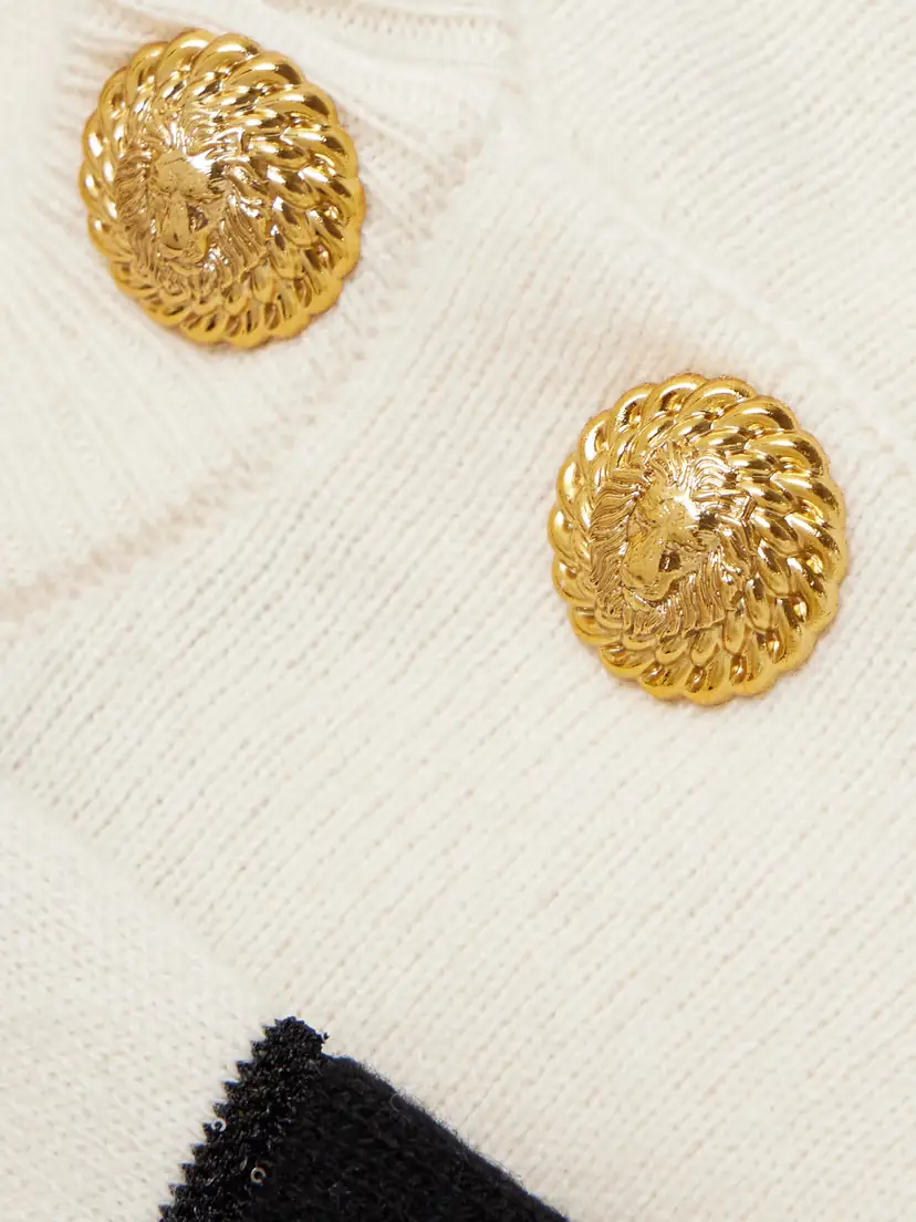 Balmain Embellished Striped Knitted Sweater | Thumbnail 4 Balmain Embellished Striped Knitted Sweater | Thumbnail 4