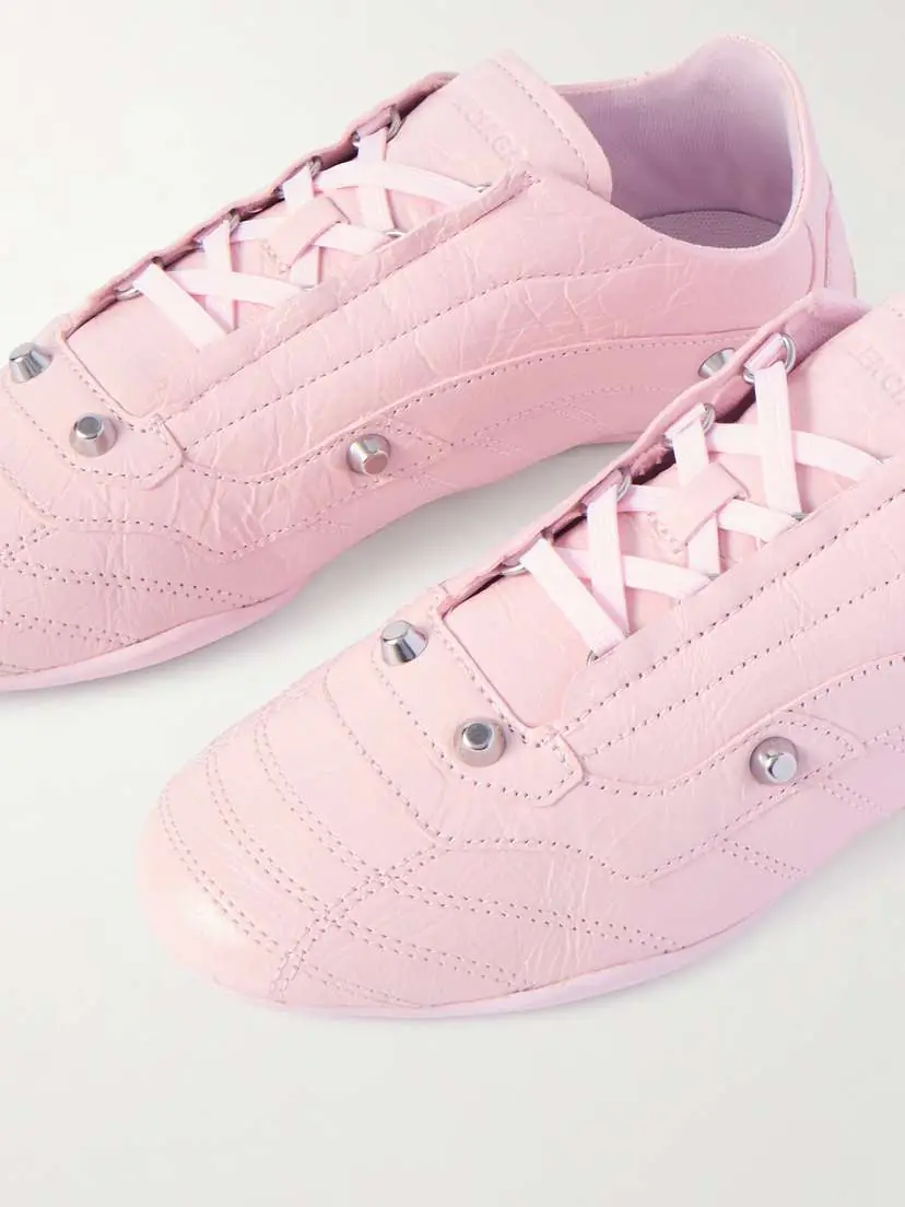 Balenciaga City Studded Crinkled-leather Sneakers | Thumbnail 5 Balenciaga City Studded Crinkled-leather Sneakers | Thumbnail 5