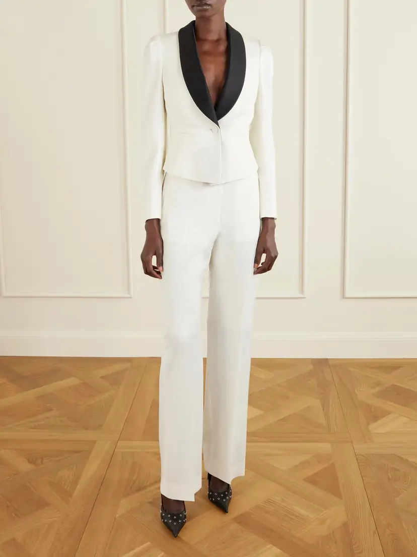 Alexander McQueen Grain De Poudre Wool Straight-leg Pants | Thumbnail 2 Alexander McQueen Grain De Poudre Wool Straight-leg Pants | Thumbnail 2