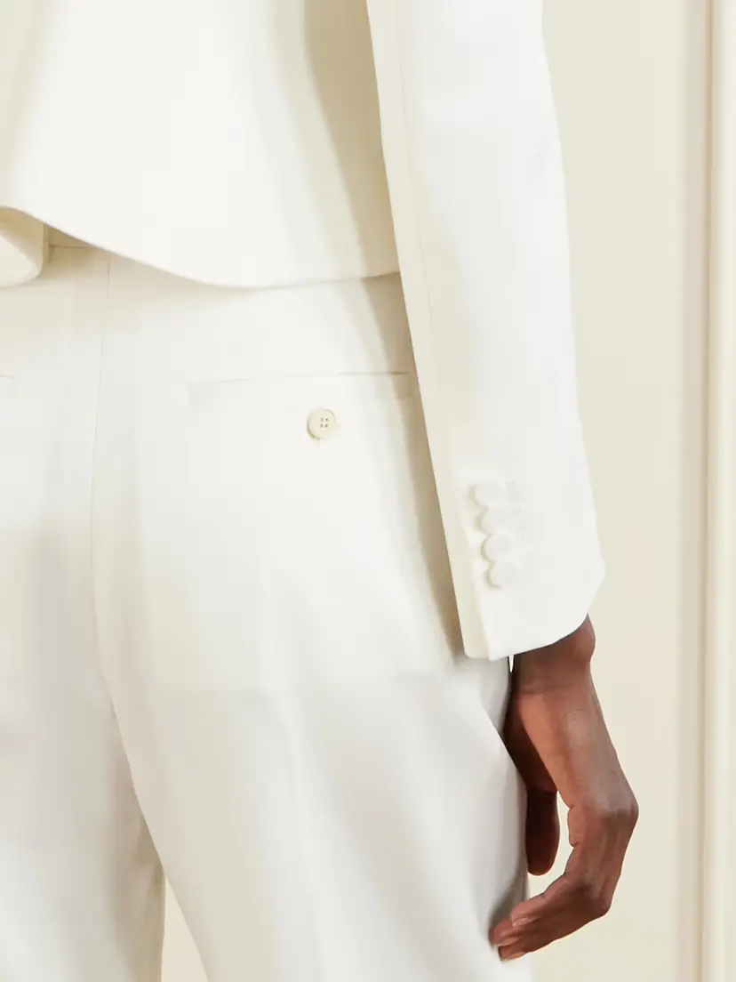 Alexander McQueen Grain De Poudre Wool Straight-leg Pants | Thumbnail 5 Alexander McQueen Grain De Poudre Wool Straight-leg Pants | Thumbnail 5