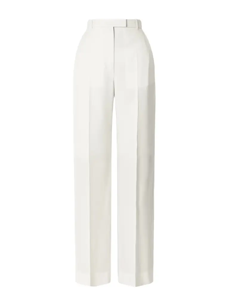 Alexander McQueen Grain De Poudre Wool Straight-leg Pants | Image 1 Alexander McQueen Grain De Poudre Wool Straight-leg Pants | Image 1