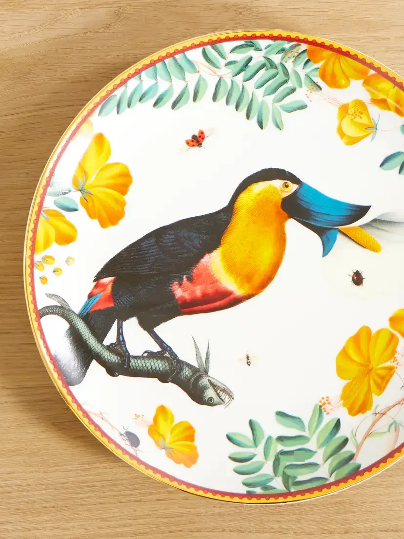 La DoubleJ + Beto Val Gold-plated Painted Porcelain Plate | Thumbnail 3