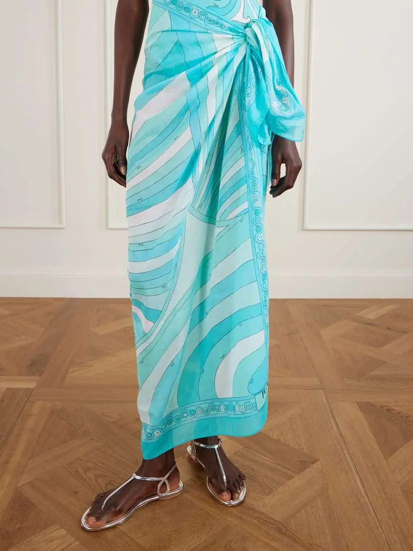 PUCCI Printed Cotton-voile Pareo | Thumbnail 3 PUCCI Printed Cotton-voile Pareo | Thumbnail 3