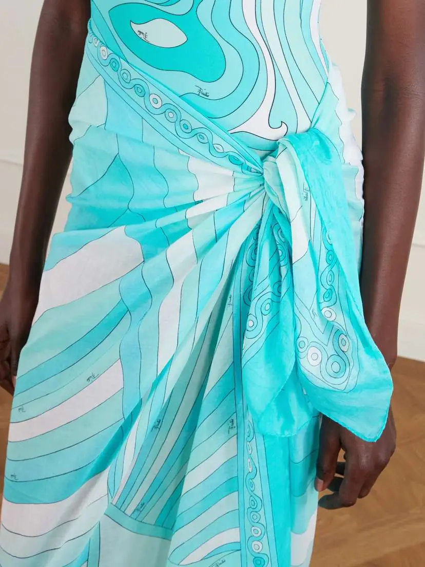 PUCCI Printed Cotton-voile Pareo | Thumbnail 5 PUCCI Printed Cotton-voile Pareo | Thumbnail 5
