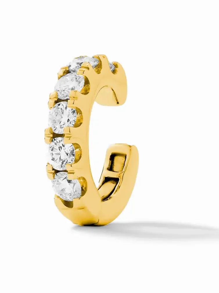 Jumbo Yellow Gold Diamond Ear Cuff