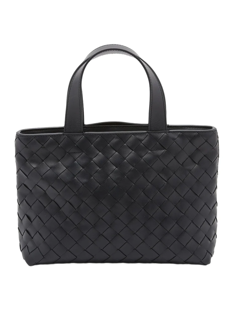 Men's Mini Intrecciato Leather Zip Tote Bag