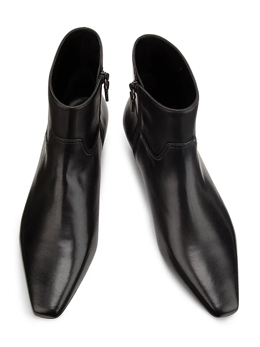 Stuart Weitzman Women's Stassi Leather Ankle Boots | Thumbnail 4 Stuart Weitzman Women's Stassi Leather Ankle Boots | Thumbnail 4