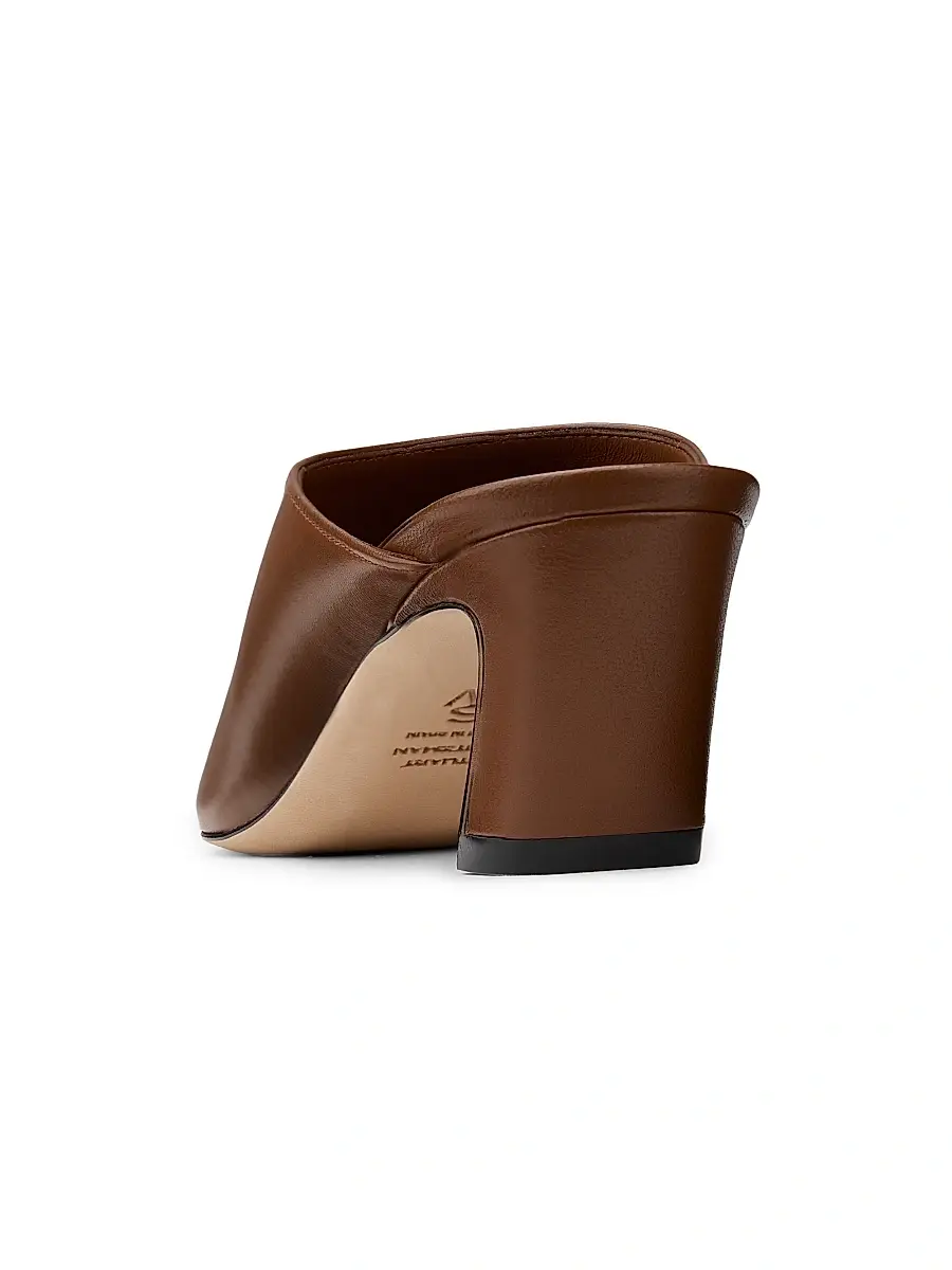 Stuart Weitzman Women's Stassi 50MM Leather Mules | Thumbnail 3 Stuart Weitzman Women's Stassi 50MM Leather Mules | Thumbnail 3