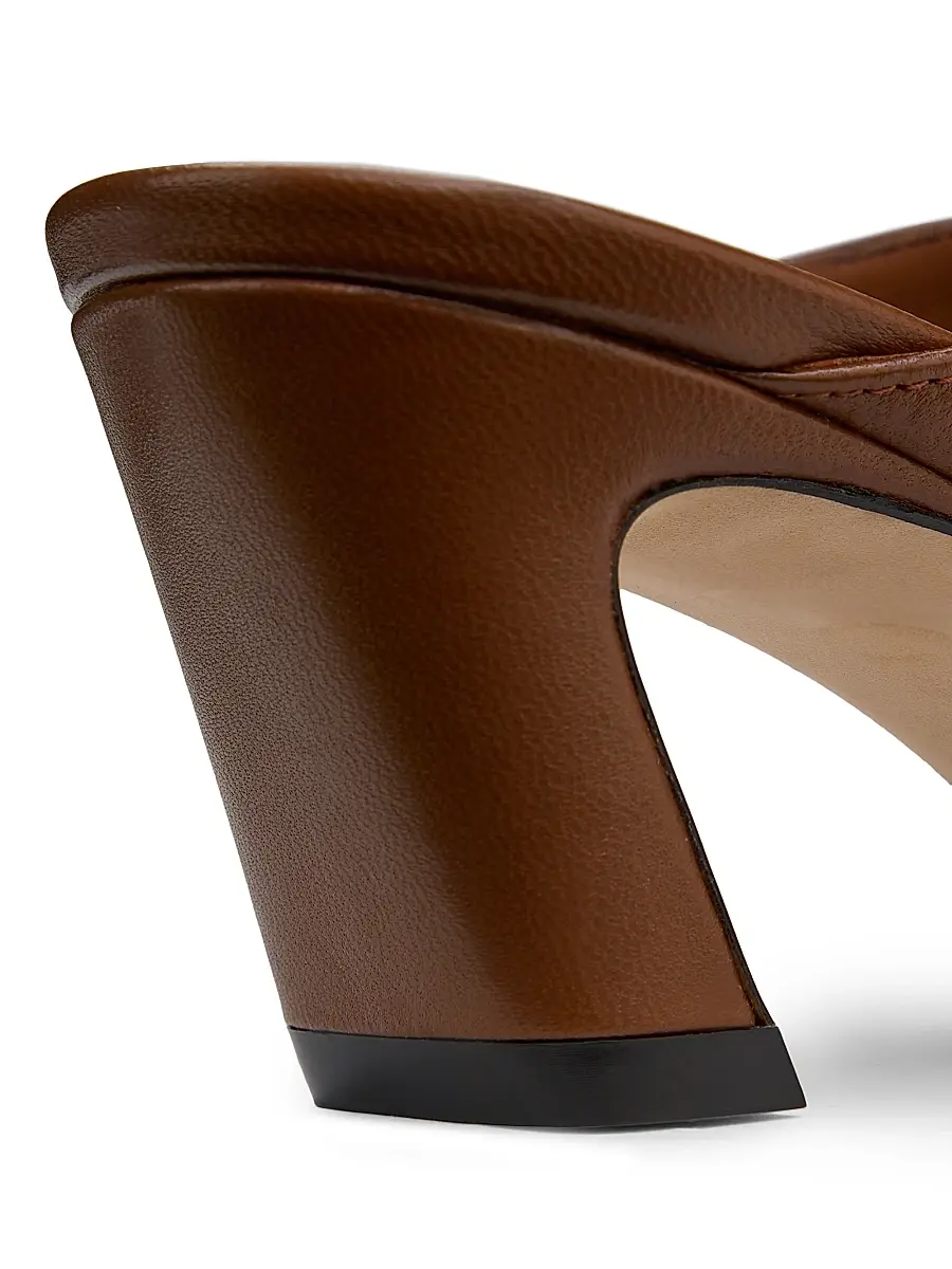 Stuart Weitzman Women's Stassi 50MM Leather Mules | Thumbnail 5 Stuart Weitzman Women's Stassi 50MM Leather Mules | Thumbnail 5