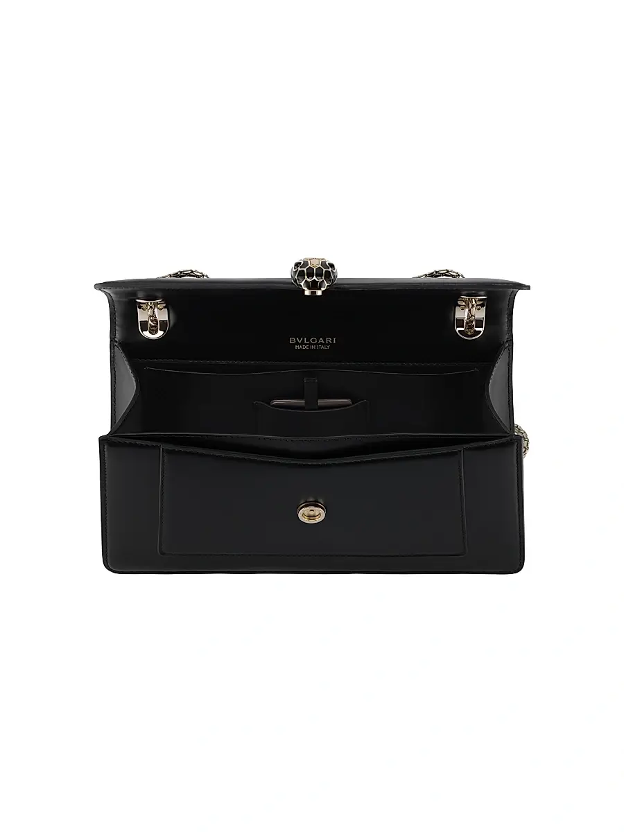 BVLGARI Women's Serpenti Forever Leather Shoulder Bag - Black | Thumbnail 2 BVLGARI Women's Serpenti Forever Leather Shoulder Bag - Black | Thumbnail 2