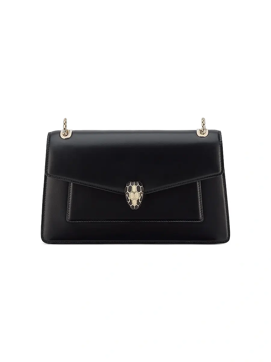 BVLGARI Women's Serpenti Forever Leather Shoulder Bag - Black | Image 1 BVLGARI Women's Serpenti Forever Leather Shoulder Bag - Black | Image 1