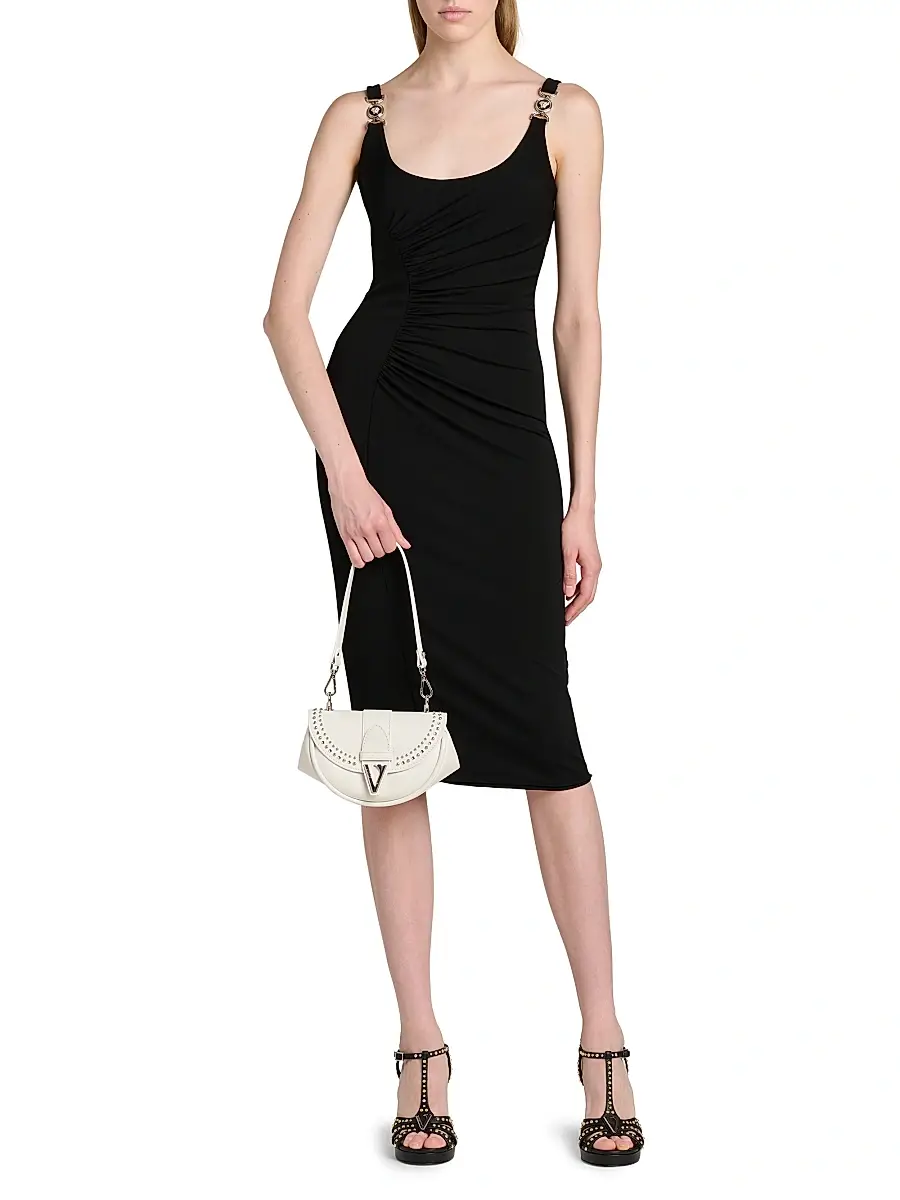 Versace Women's Stretch Crepe Jersey Bodycon Midi-Dress | Thumbnail 2 Versace Women's Stretch Crepe Jersey Bodycon Midi-Dress | Thumbnail 2