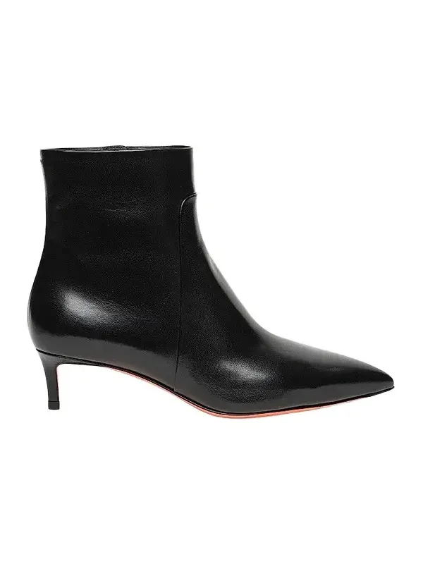 Women's 45MM Leather Kitten-Heel Ankle Boots Women's 45MM Leather Kitten-Heel Ankle Boots
