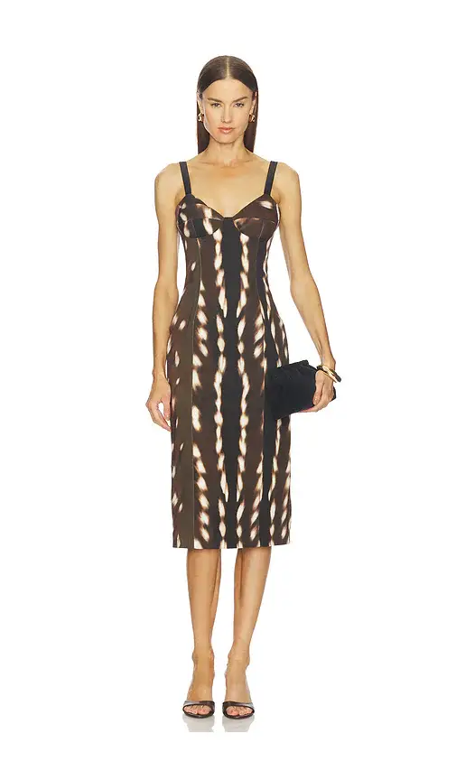 Vaillant Drill Bustier Midi Dress