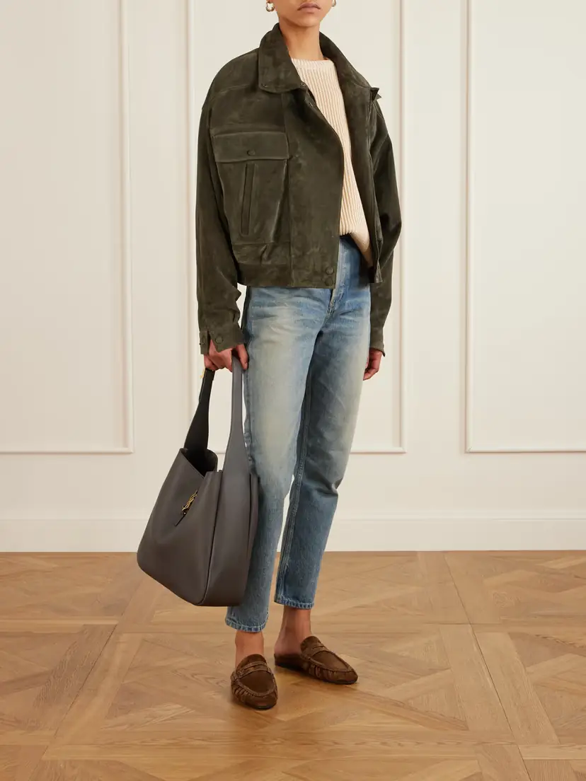 Saint Laurent Le Loafer Suede Slippers | Thumbnail 4 Saint Laurent Le Loafer Suede Slippers | Thumbnail 4