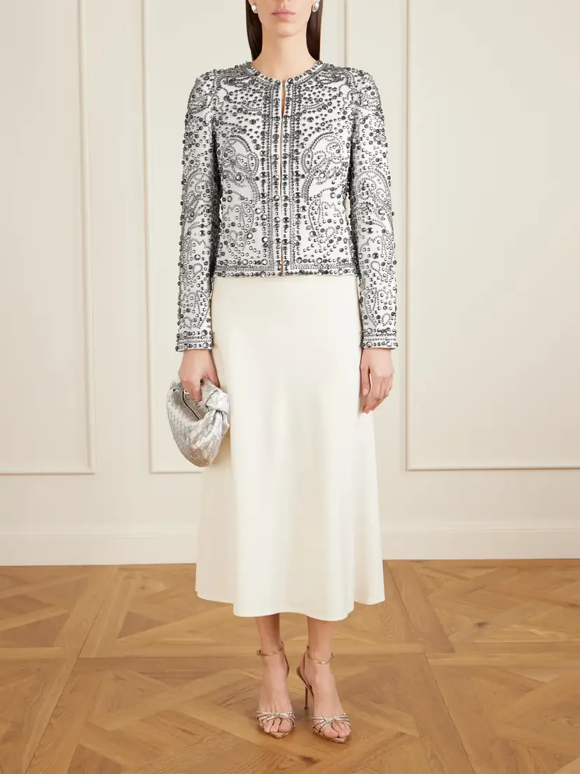 Elie Saab Studded And Crystal-embellished Cady Jacket | Thumbnail 2 Elie Saab Studded And Crystal-embellished Cady Jacket | Thumbnail 2