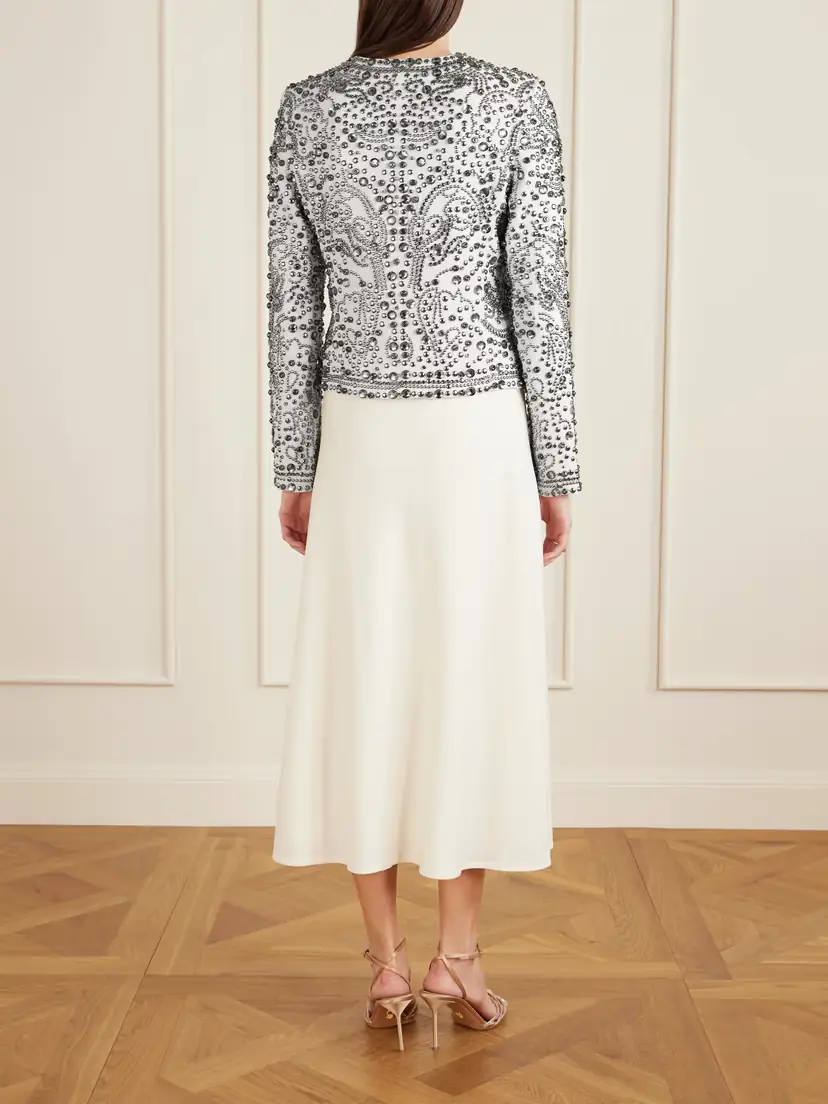Elie Saab Studded And Crystal-embellished Cady Jacket | Thumbnail 4 Elie Saab Studded And Crystal-embellished Cady Jacket | Thumbnail 4