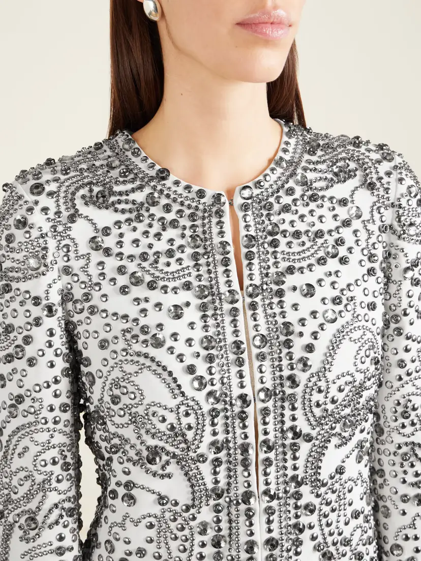Elie Saab Studded And Crystal-embellished Cady Jacket | Thumbnail 5 Elie Saab Studded And Crystal-embellished Cady Jacket | Thumbnail 5