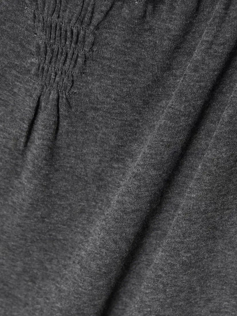 Deiji Studios Flounce Shirred Cotton And Wool-blend Tank | Thumbnail 4 Deiji Studios Flounce Shirred Cotton And Wool-blend Tank | Thumbnail 4
