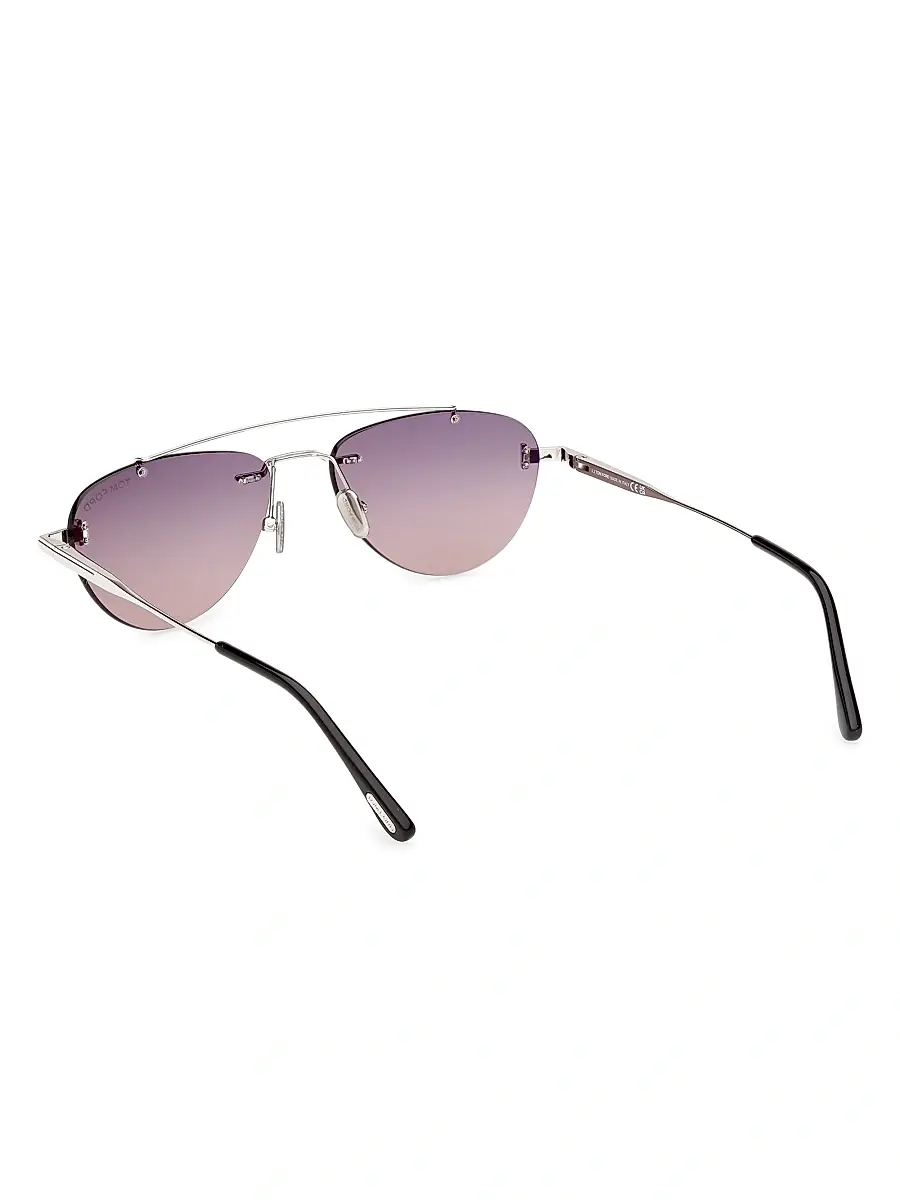 Tom Ford Women's Astor 55MM Geometric Aviator Sunglasses | Thumbnail 4 Tom Ford Women's Astor 55MM Geometric Aviator Sunglasses | Thumbnail 4