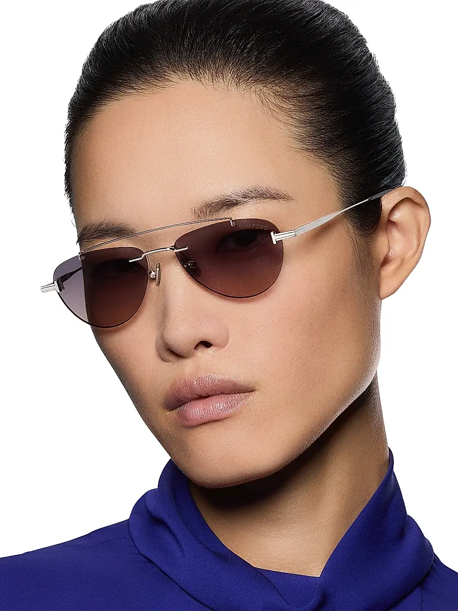 Tom Ford Women's Astor 55MM Geometric Aviator Sunglasses | Thumbnail 6 Tom Ford Women's Astor 55MM Geometric Aviator Sunglasses | Thumbnail 6