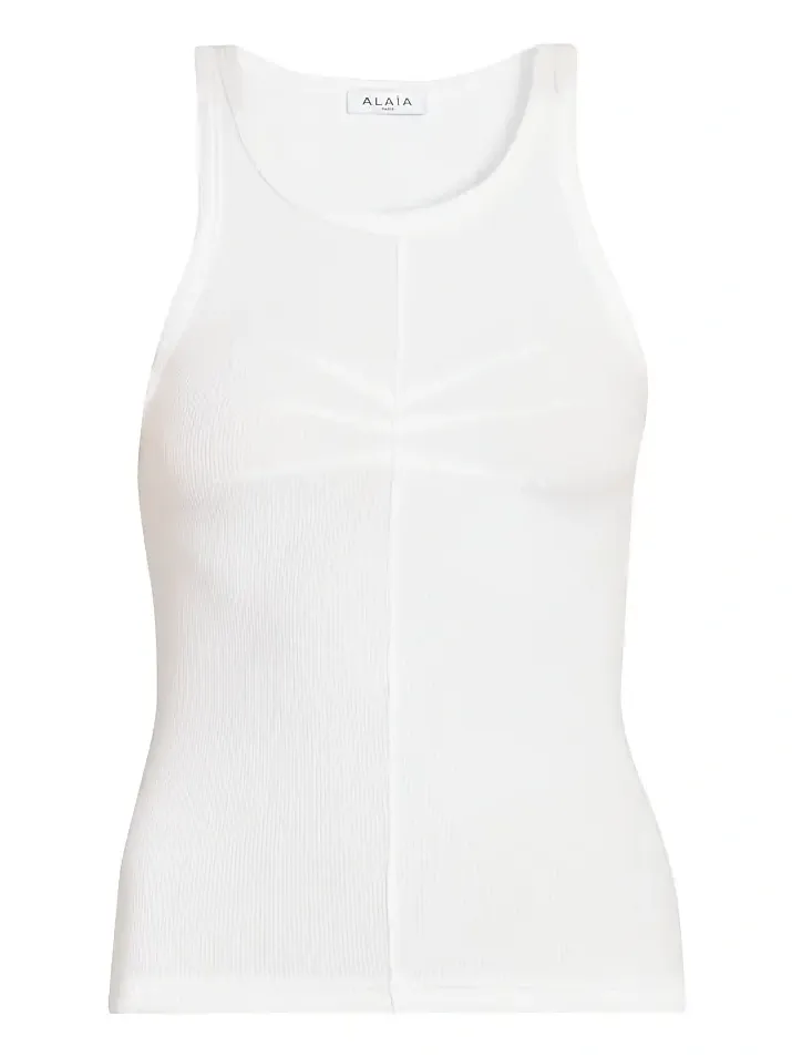 ALAÏA Women's Darts Stretch Cotton-Blend Tank