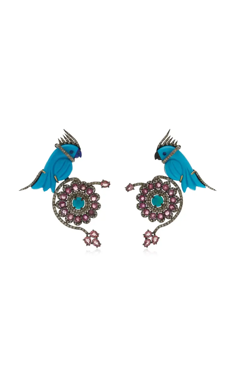 Amrapali 14K Yellow Gold Multi-Stone Earrings | Thumbnail 4